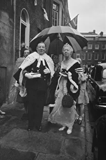 The Coronation of Queen Elizabeth II. Lord Gifford leaving for Westminster Abbey