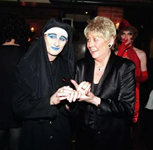 Coronation Street stars meet drag artists at a book launch for Street creator Tony Warren