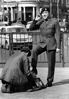 Appearance Prints: Corporal Brian Baker of the Royal Marines who comes from Newcastle is seen in London
