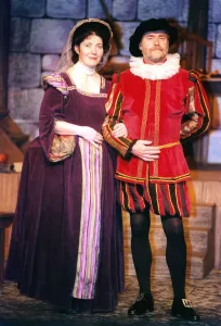 00103 Prints: Corrine Philpott and Peter Wears as Elizabethans in the Priory Theatre Cavalcade
