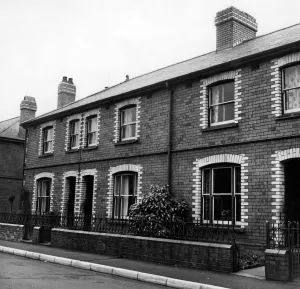Terrace Prints: Council houses in Risca. The councils differential rents scheme has caused uproar in