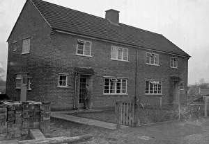 Building Site Prints: Council housing under construction at Desford Leicestershire