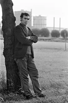 Salford Prints: Councillor Jim Hudson, pictured in the shadow of the Irlam Steel works. 23rd June 1972