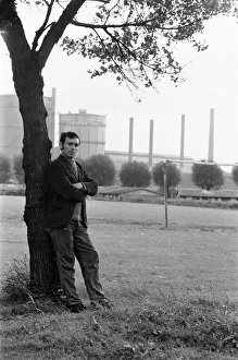 Councillor Jim Hudson, pictured in the shadow of the Irlam Steel works. 23rd June 1972