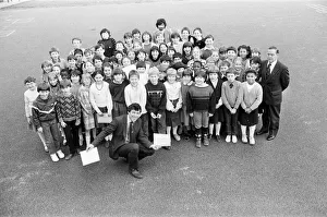 County Councillor John Harman presents West Yorkshire cycling proficiency awards to 68
