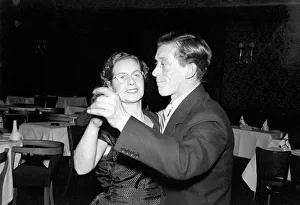 00091 Prints: Couple dancing: Mr. and Mrs. Brown celebrating their wedding anniversary. 1956 A283-003