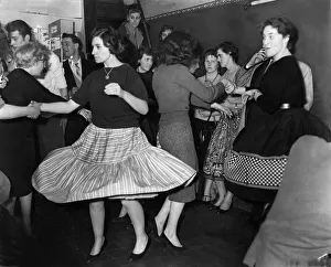 00040 Prints: A couple enjoying rock n roll dancing - Jiving at the Two 1s coffee bar in London