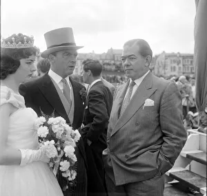 Couple after their wedding ceremony at blackpool beach August 1958