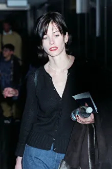 Courteney Cox Actress February 98 Arriving at Heathrow Airport from Los Angeles