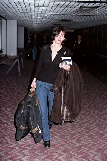 Courteney Cox Actress February 98 Arriving at Heathrow Airport from Los Angeles