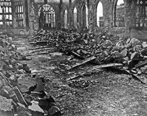 Coventry Cathedral as it looked on the morning of November 15th 1940