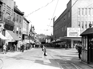 Coventry city centre in 1939... the view northwards from Broadgate down Cross Cheeping