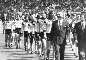 Wembley Prints: Coventry City FC team enter the arena in readiness for the start of the FA Cup