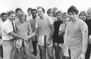 Leaving Prints: Coventry City players wish Gordon Milne a fond farewell as he leaves the club to join