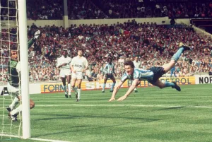 F A Cup Prints: Coventry Citys Keith Houchen scores a spectacular goal