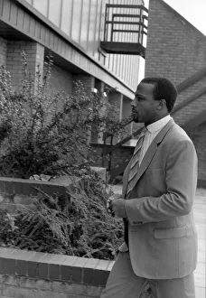 Coventry Citys new signing Cyrille Regis arrives at Ryton Connexion Club