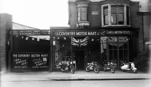 Coventry Motor Mart motorcycle and scooter showroom at Charter House View, Coventry
