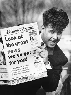 Coventry singing nurse Mark Rattray holds up a new edition of The Coventry Evening