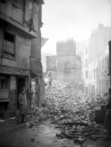 00101 Prints: One of the many Coventry streets that was badly damaged during the blitz on 14th November