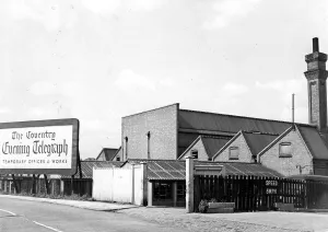00080 Prints: The Coventry Telegraph temporary offices and works building in Quinton Road, Cheylesmore