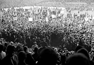 00208 Prints: Coventry v Millwall Second Division Football Crowd invasion of the pitch