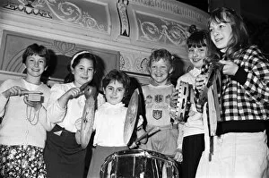 Images Dated 23rd March 1988: The Cowersley Junior School percussionists, from left, Alison Sykes, Antonia Tweed