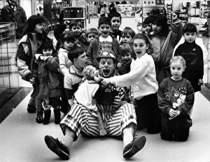 Crackers the Clown at Merry Hill Shopping Centre in Brierley Hill