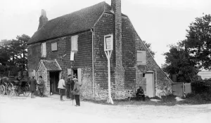 00279 Prints: The cradle of cricket, The famous Bat and Ball Inn in Hyden Farm Lane, Clanfield
