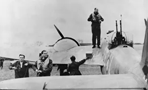 01446 Prints: The crew of one of the 12 Beauforts of No 42 Squadron preparing to attack the German