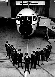 Personnel Prints: Crew of the VC10 who will take Queen Elizabeth II on a state visit to South America