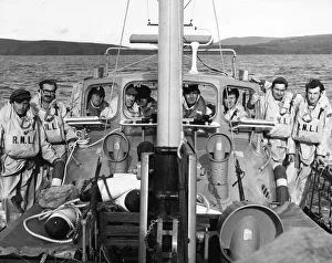 Crew Prints: Crewmen of the Fishguard and Goodwick Lifeboat: left to right: Ken Bean, Ieuan Bateman