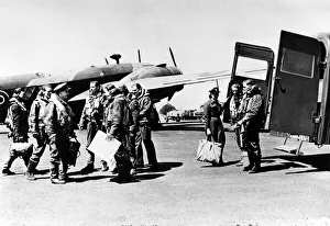 Crews arrive at the dispersal point, driven by a WaF, to go off on a raid