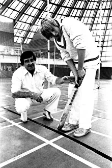 Cricket Legend Fred Trueman at the Evening Chronicle sponsored cricket coaching session