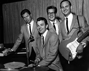 The Crickets pop group with Glen Dee Hardin Buzz Cason Jerry Allison