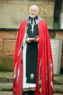 00587 Prints: The Cross and Orb on show at Coventry Cathedral during service of reconciliation