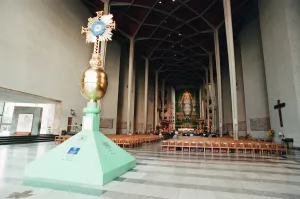 The Cross and Orb on show at Coventry Cathedral during service of reconciliation