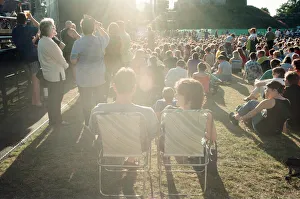 Crowd scenes at Simply Red concert, Cardiff Castle, Cardiff, Wales