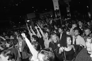 Australian Prints: The crowd watching Kylie Minogue in concert at the Ritzy nightclub in Hurst Street