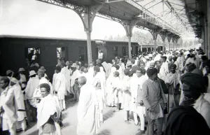 Core80 Prints: Crowded scenes at a railway station in Abyssinia Circa 1935 Transport
