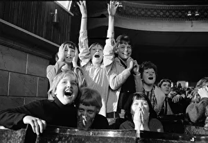 Beatlemania Prints: Crowds of fans outside the ABC theatre in Liverpool as the Beatles arrive for