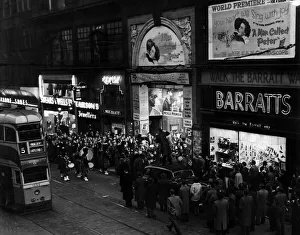 Cinema Prints: Crowds outside La Scala Cinema watch celebrities arrive for the world premiere of film