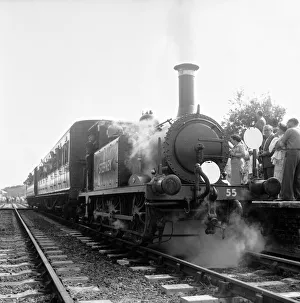 Crowds on the platform at Horsted Keynes station await the arrival of the London