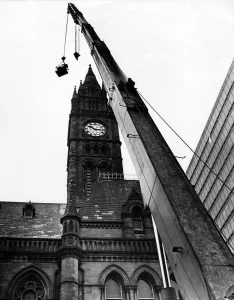 00920 Prints: The crumbling stonework of Middlesbrough Town Hall came under the experts eye