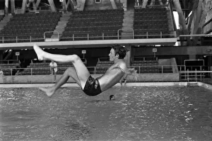 00493 Prints: Crystal Palace Football players visit to Crystal Palace swimming baths. 18th July 1967