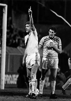 Goal Prints: Crystal Palace footballer Ian Edward celebrates his winning goal which keeps his team in