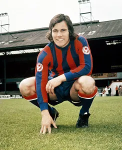 Crystal Palace footballer Peter Taylor poses at Selhurst Park, August 1974