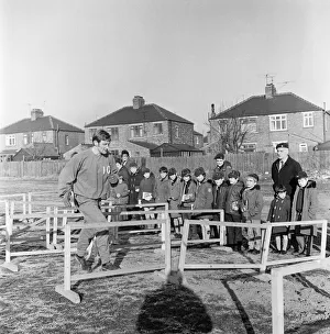 Cubs at watching Middlesbrough players in training. 1971