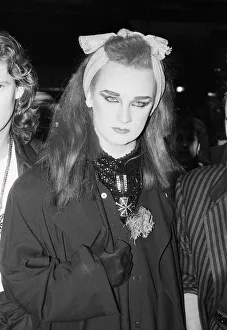 00357 Prints: Culture Club singer Boy George arriving at a film premiere. 3rd October 1984