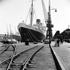 00630 Collection: The Cunard liner Mauretania II on arrival at Southampton. 10th May 1960