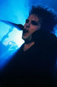 The Cure - Singer Songwriter Robert Smith - April 1993 Onstage playing at Kilburn
